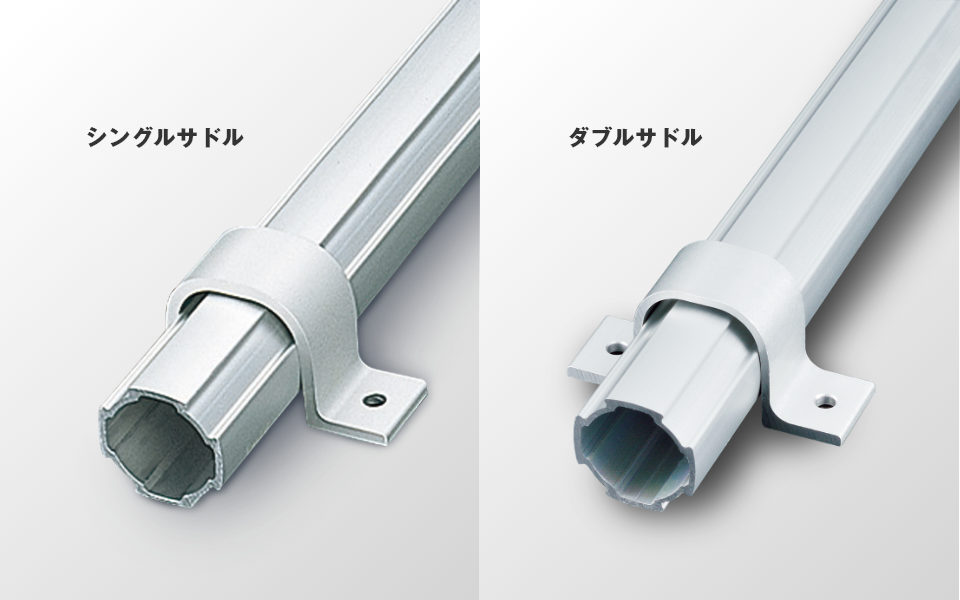 板にも壁にも床にも︕ しっかり固定　マルチな「サドル」