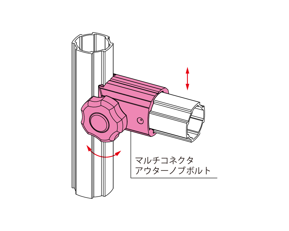 GFunマルチコネクタアウターノブボルト