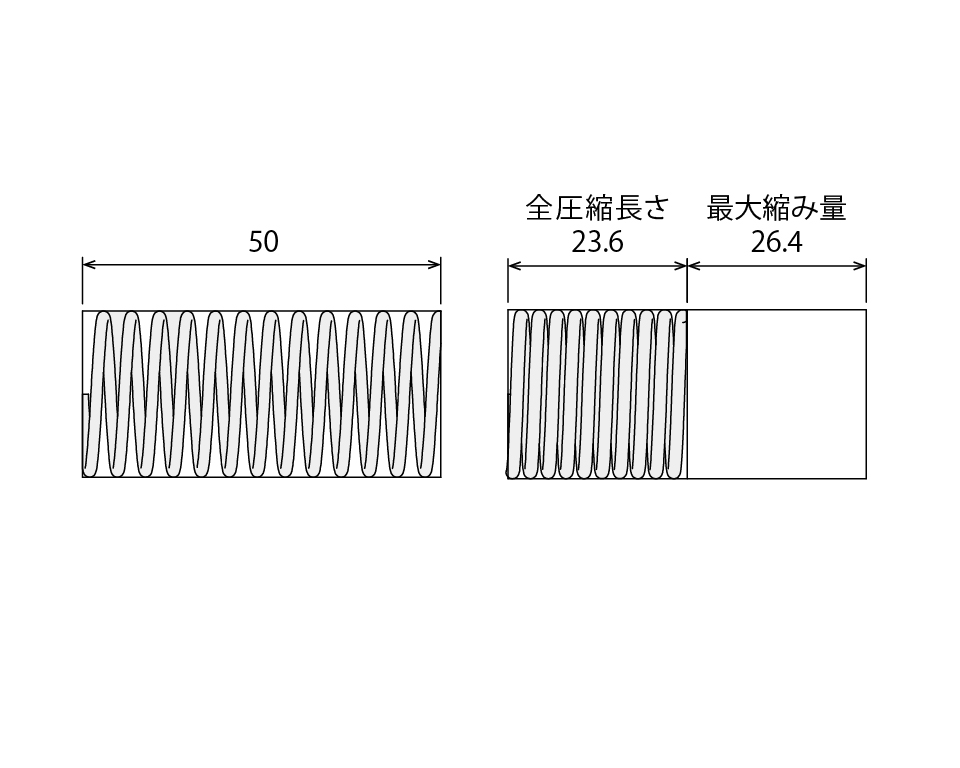 GFun圧縮バネS 50-0.5
