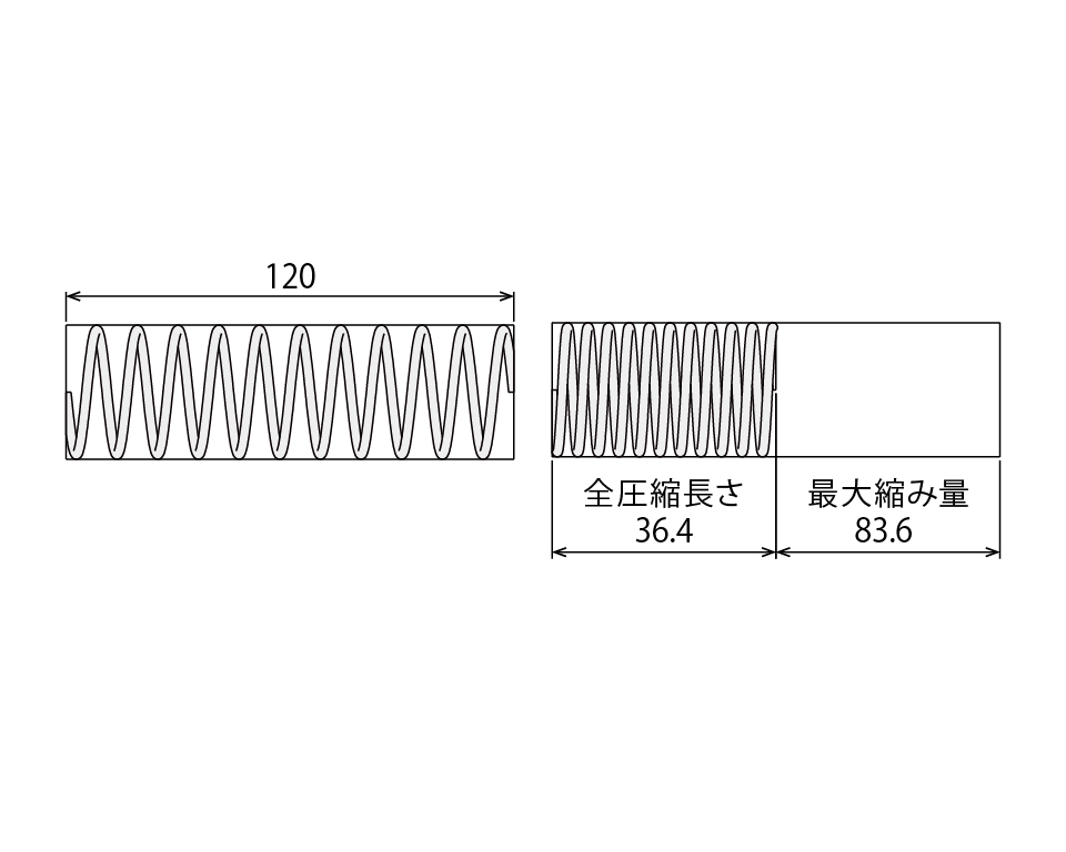 GFun圧縮バネ 120-1.0