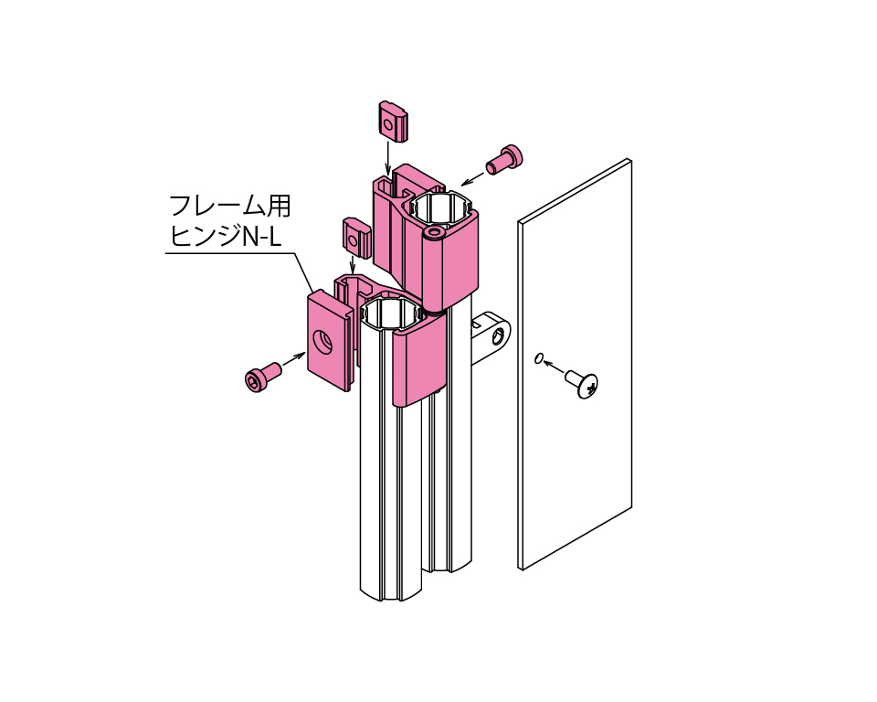 GFunフレーム用ヒンジN-L