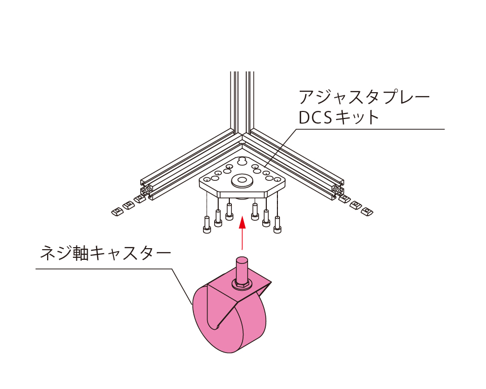 SSF-0336 SFunネジ軸キャスターφ50ゴムブレーキ付 製品情報詳細 | G-Fun